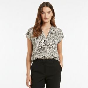 Banana Republic Animal Print Blouse Small